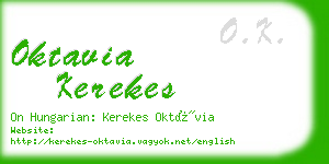 oktavia kerekes business card